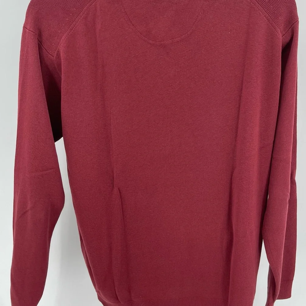 Tommy Bahama Maroon V Neck Sweater Pullover‎ Silk & Cotton Blend Men’s Large L